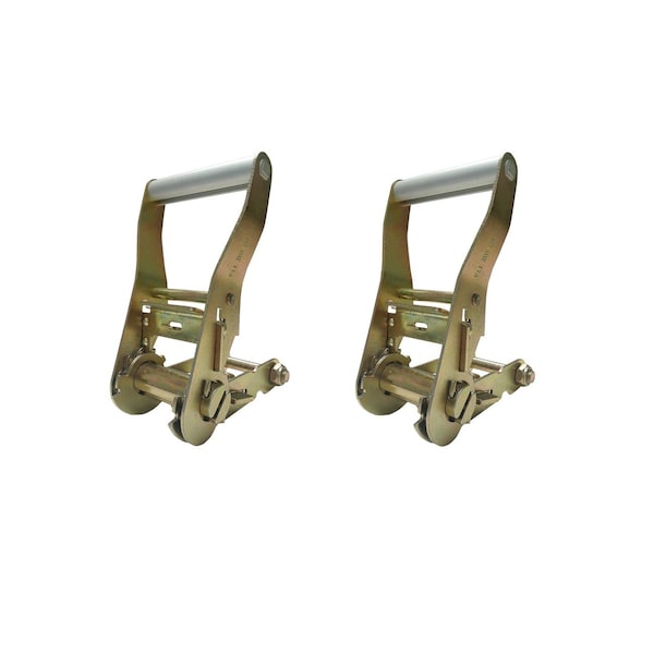 Tie 4 Safe Heavy Duty 2" Handle Ratchet Buckle Tow Dolly Truck Trailer Flatbed Farm, 2PK RB04RK-52-2 - main